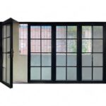 Glass Aluminum Sliding Folding Doors Grill Design