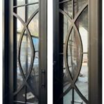 Residential Villa Double Opening Cast Iron Strong Doors